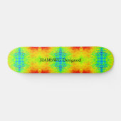 HAMbWG - Skateboards - Stropdas geverfd Geel blauw (Horizontaal)
