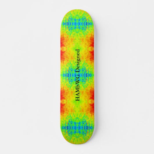 HAMbWG - Skateboards - Stropdas geverfd Geel blauw (Voorkant)