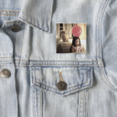 HAMbWG - Square Button - Meisje met ballon (In situ)