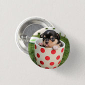 HAMbWG - Square Button - Teacup Puppy (Voorkant /achterkant)