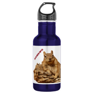 HAMbWG Squirrel Blue/White - waterfles (18 oz)