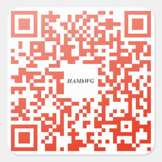 HAMbWG - Stickers - Rood QR-Logo (Voorkant)