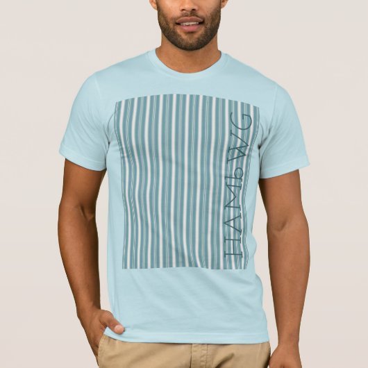 HAMbWG - T-Shirt - Aqua Stripe (Voorkant)