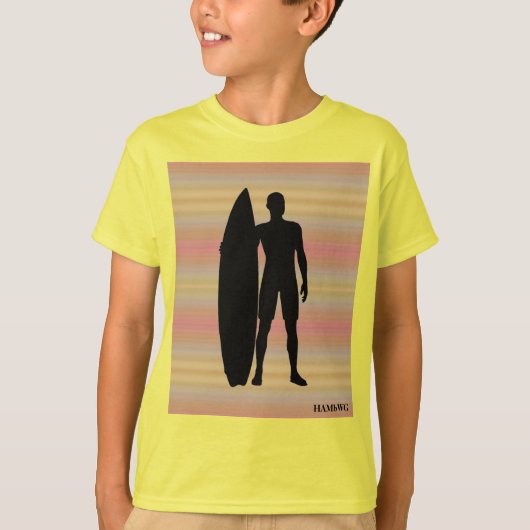 HAMbWG - T Shirt - Bleke gradiënten Surfer (Voorkant)
