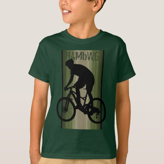 HAMbWG - T Shirt - Olijf - Bike Rider (Voorkant)