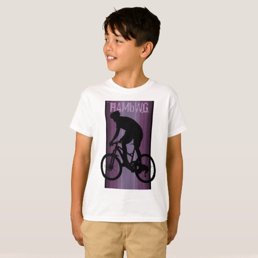 HAMbWG - T Shirt - Raspberry Bike Rider (Voorkant volledig)