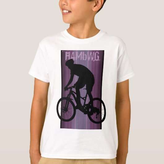 HAMbWG - T Shirt - Raspberry Bike Rider (Voorkant)