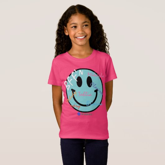 HAMbWG - T-Shirts - BFF AquaSmiley Emoji (Voorkant volledig)