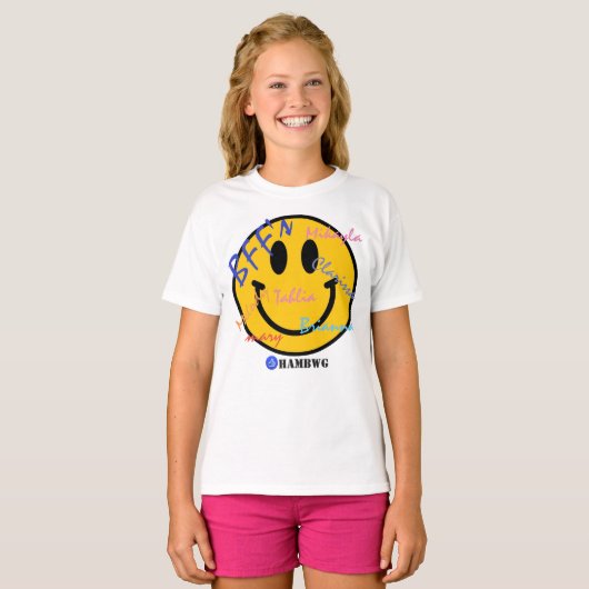 HAMbWG - T-Shirts - BFF Gele Emoji (Voorkant volledig)