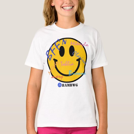 HAMbWG - T-Shirts - BFF Gele Emoji (Voorkant)