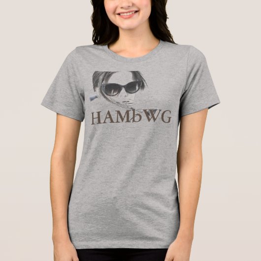 HAMbWG - T-Shirts - HAMbWG B W Face w Logo 4 (Voorkant)