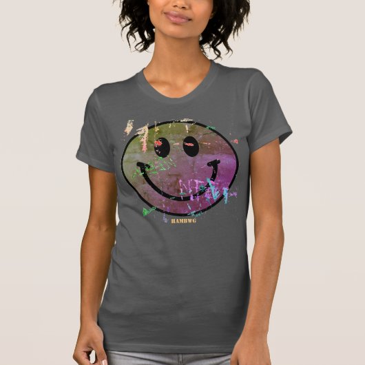 HAMbWG - T-Shirts - Smile Face Distress (Voorkant)