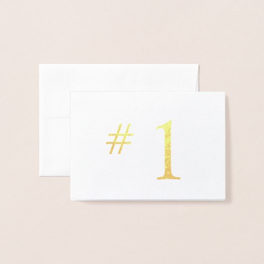 HAMbWG - Tabelnummer in Folie Folie Kaarten (Voorkant met envelop)