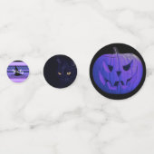 HAMbWG - Tafelconfetti - Paarse Halloweenkat Confetti (Achterkanten)