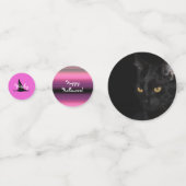 HAMbWG - TafelConfetti - Roze halloween kat Confetti (Achterkanten)
