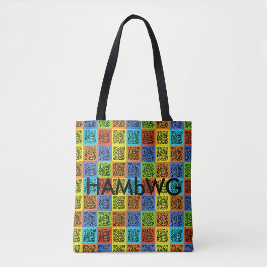 HAMbWG-Tas - 4 QR-kleuren met Logo Tote Bag (Voorkant)