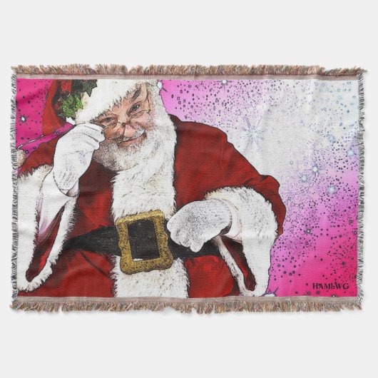 HAMbWG - Throw Blanket - Santa Claus Deken (Voorkant)