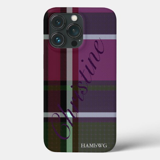 HAMbWG Tough Xtreme Phone Case - Blauwgroen Plum P (Achterkant)