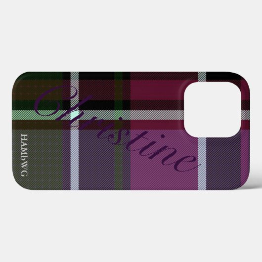 HAMbWG Tough Xtreme Phone Case - Blauwgroen Plum P (Achterkant (horizontaal))