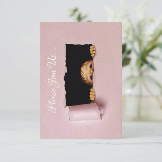 HAMbWG - Uitnodiging - Baby Peek-A-Boo (Staand voorkant)