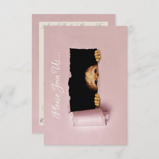 HAMbWG - Uitnodiging - Baby Peek-A-Boo (Voorkant / Achterkant)