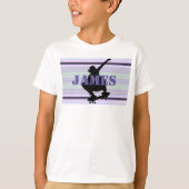 HAMbWG - Ultra Violet Paarse skateboarder T-shirt (Voorkant)