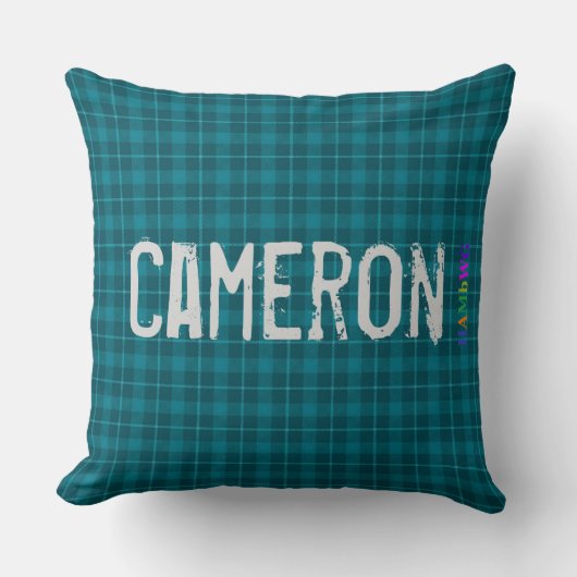 HAMbWG Vanity Pillow - Add name - Blauwgroen speld Kussen (Voorkant)