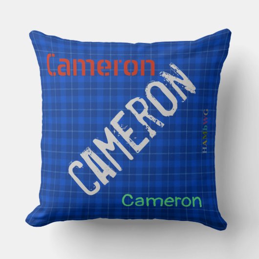 HAMbWG Vanity Pillow - Add name - Blue Pset Kussen (Voorkant)