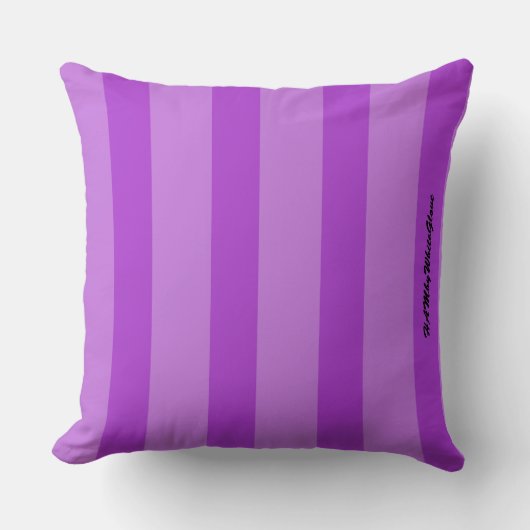 HAMbWG Vanity Pillow - Add name - Paarse Stripe Kussen (Voorkant)