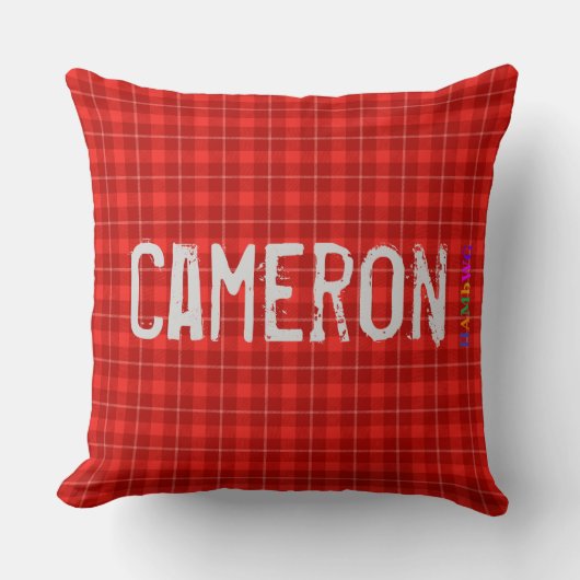 HAMbWG Vanity Pillow - Add name - Red Pset Kussen (Voorkant)