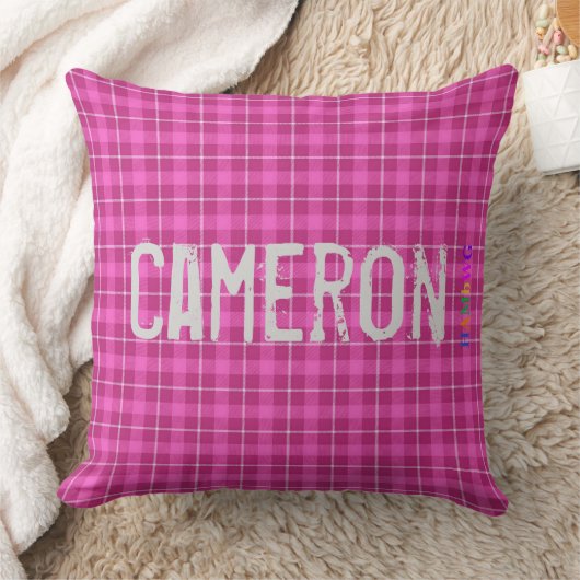 HAMbWG Vanity Pillow - Add name - Roze speldenband Kussen (Deken)