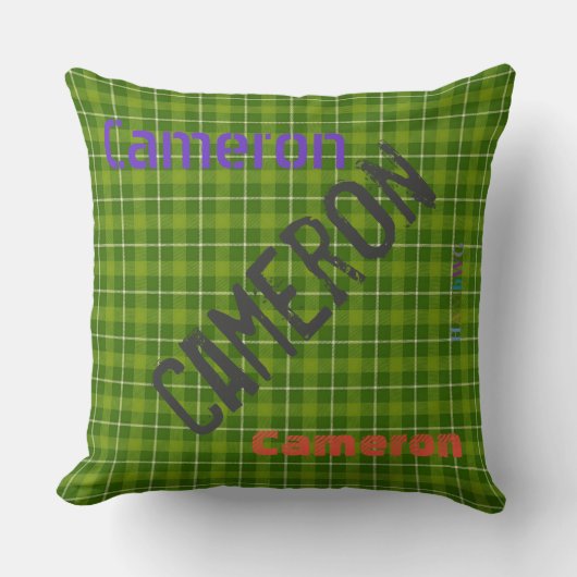 HAMbWG Vanity Pillow - Voeg jouw naam toe - Groen Kussen (Voorkant)