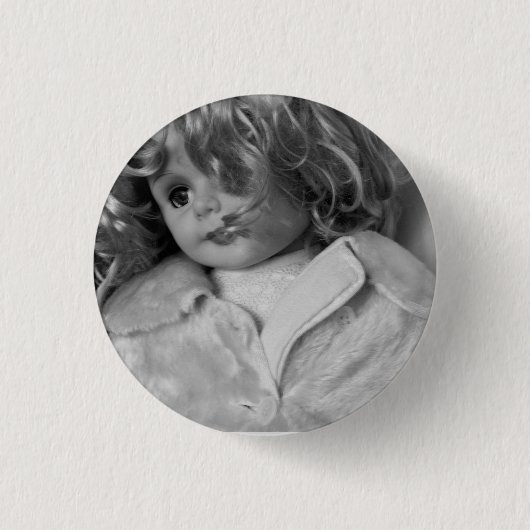 HAMbWG - Vierkante knop - B/W Verwarde pop Ronde Button 3,2 Cm (Voorkant)