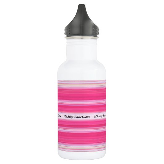 HAMbWG - Waterflesje - Roze en wit Waterfles (Links)