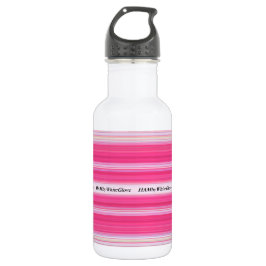 HAMbWG - Waterflesje - Roze en wit Waterfles