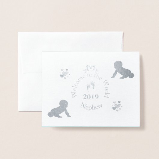 HAMbWG - Welkom in de wereld - Niece Folie Kaarten (Voorkant met envelop)