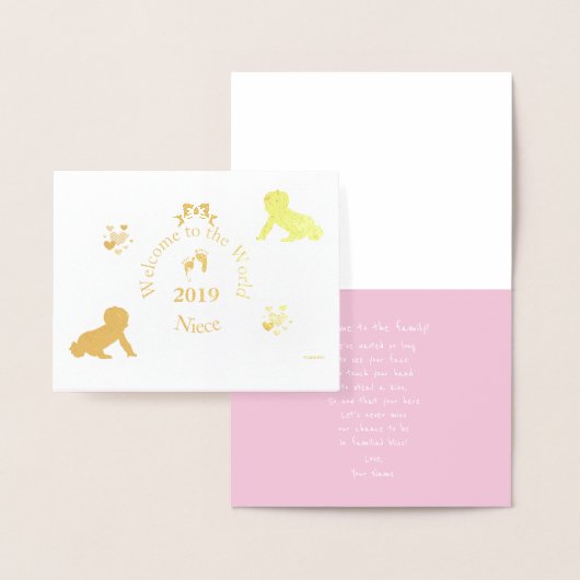 HAMbWG - Welkom in de wereld - Niece Folie Kaarten (Display)