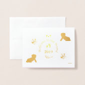 HAMbWG - Welkom in de wereld - Niece Folie Kaarten (Voorkant met envelop)