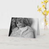 HAMbWG - Wenskaart - Girly Doll Kaart (Gele Bloem)