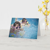 HAMbWG - Wenskaart - Jonge meisjes op de vloer Kaart (Gele Bloem)