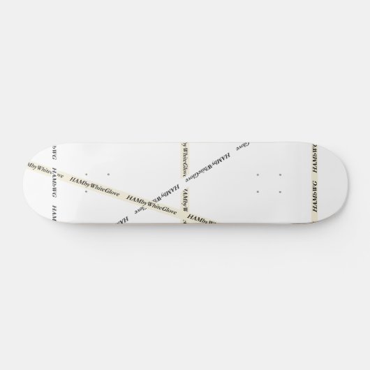 HAMbWG - White Skateboard w Bar Logos (Horizontaal)