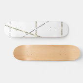 HAMbWG - White Skateboard w Bar Logos (Horizontaal)