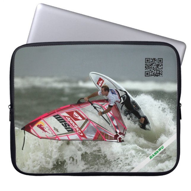 HAMbWG Windsurfen - 15" Neopreen Computerhoes Laptop Sleeve (Voorkant)