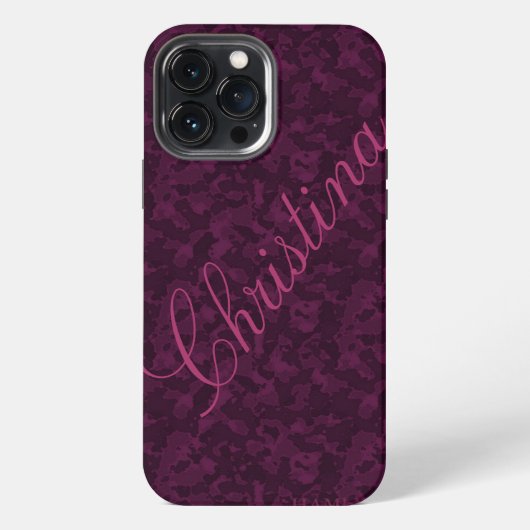 HAMbWG Xtreme Phone Case - Raspberry Camouflage iPhone Hoesje (Achterkant)