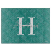 HAMbyWG - Aangepast monogram met twee tonels Snijplank (Voorkant)