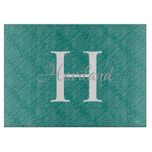 HAMbyWG - Aangepast monogram met twee tonels Snijplank (Voorkant)