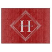 HAMbyWG - Aangepast monogram met twee tonels Snijplank (Voorkant)