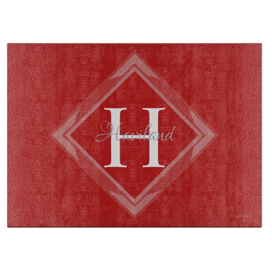 HAMbyWG - Aangepast monogram met twee tonels Snijplank (Voorkant)