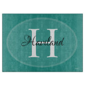 HAMbyWG - Aangepast monogram met twee tonels Snijplank (Voorkant)