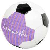 HAMbyWG - Aangepast Voetbal - Violet Stripes (Drie kwart)